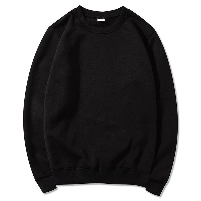 Black sweatshirt on a white background