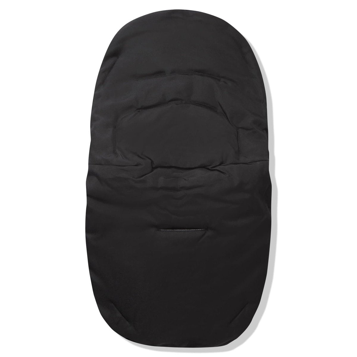 Black baby seat cover on a white background